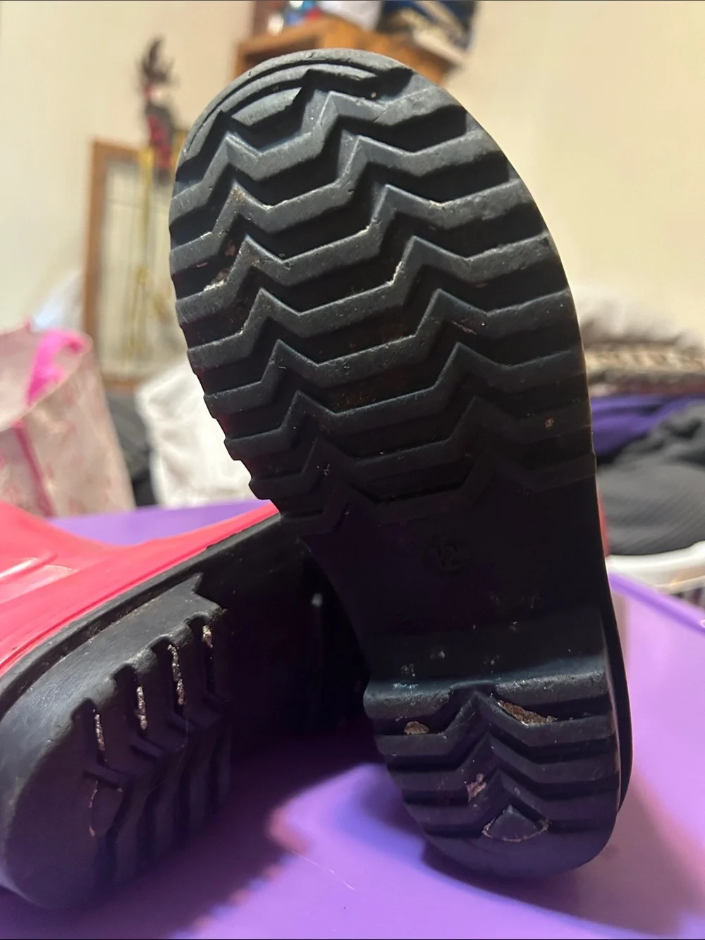 Children's Pink Rubber Rain Boots